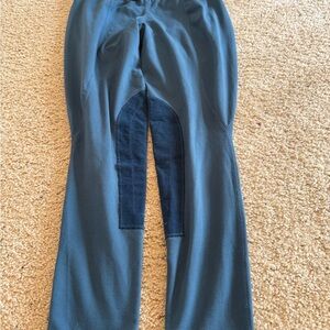 Kerrits Youth XL turquoise Riding tights with knee Patches